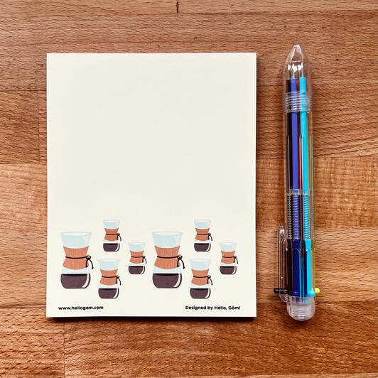 Notepad for jotting down important thoughts and to-do's.