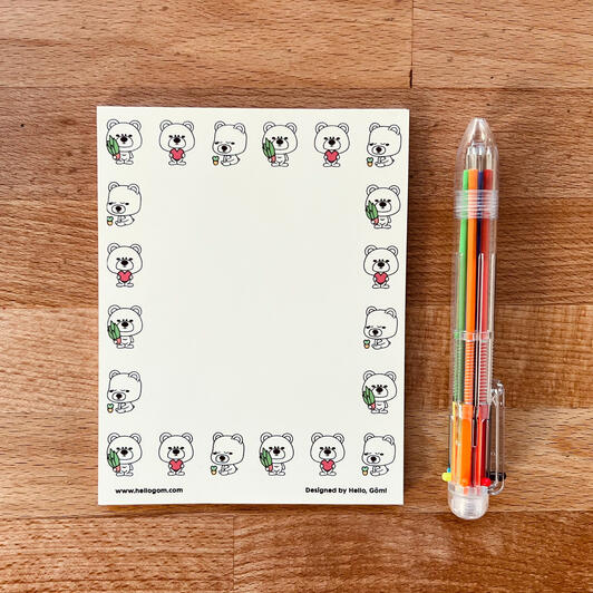 Notepad for jotting down important thoughts and to-do's.